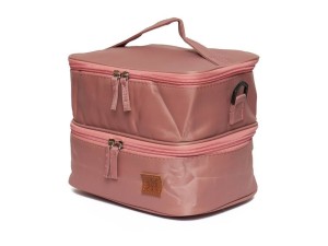 Necessaire Térmica Qualis com dois compartimentos e alça- Rose -  LT031 - QUALIS