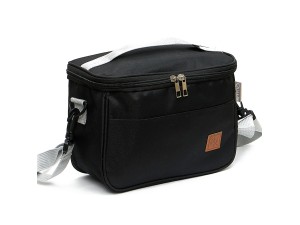 Necessaire Térmica preta e cinza com alças de viagem - Qualis - LT2506