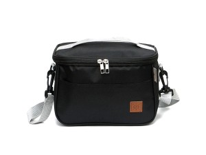 Necessaire Térmica preta e cinza com alças de viagem - Qualis - LT2506