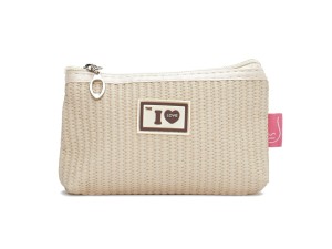 Necessaire minimalista bege pequena para o dia a dia - LINHA FIORE- QUALIS - ns2611