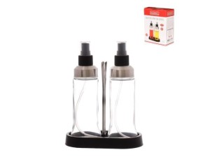 Galheteiro com duas unidades modelo spray c/suporte 170ml - glht059- hauskraft 