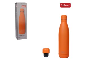 Garrafa inox laranja750ml - wx11453 - WELLMIX
