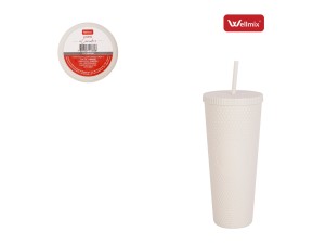 Copo plástico cinza linha  bucks 1 Litro com canudo – wx13349 - Wellmix