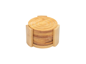 Porta copos em bambu natural com suporte para mesa posta - ck5667 - CLINK