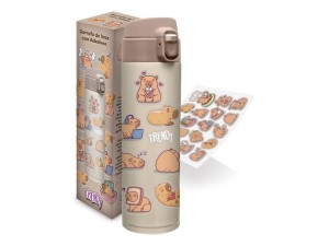 Garrafa Inox com Adesivos Capivara 420ml –  NB-186