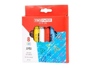 Giz de cera 8 cores jumbo – yp7783
