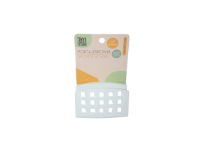 Porta esponja plastico branco com furos para vazamento de água- ud0147  tokyo design