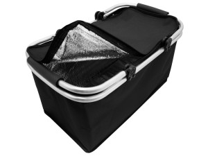 Cesta térmica dobrável preta com alças  - ca15073 - CASITA
