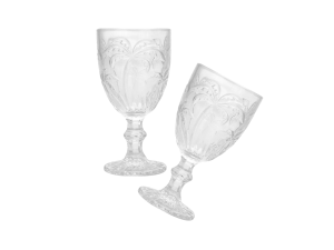 Jogo taças com 6 peças transparente com detalhes de palmeiras - tcvn067 - HAUSKRAFT