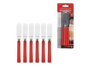 Conjunto de espátulas inox com cabo vermelho 6 peças – cjes-001vm - HAUSKRAFT