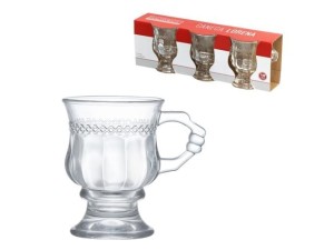 Conjunto de canecas lorena 140ml com 3 peças – caic004 - hauskraft