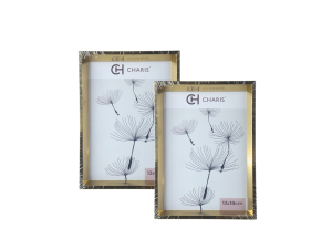 Porta retrato (13x18) com moldura dourada - wellmix