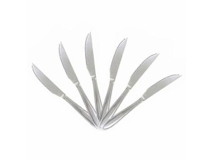 Faca de churrasco em inox c/6 unidades - Sq 