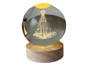 Luminária Globo de Vidro com Suporte Nossa Senhora – APMTL-8SX