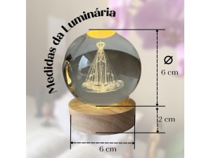 Luminária Globo de Vidro com Suporte Nossa Senhora – APMTL-8SX