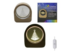 LUMINÁRIA NOSSA SENHORA BASE DE MADEIRA -  AP7814YT-6SX 