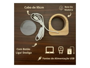 LUMINÁRIA NOSSA SENHORA BASE DE MADEIRA -  AP7814YT-6SX 