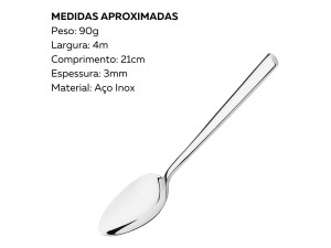Colher de Mesa com 6 Peças 21 cm – SQ-2023 
