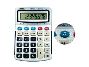 Calculadora eletrônica 8 dígitos – pilha aaa – alfacell al3788a
