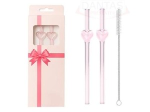 KIT C/2 CANUDOS E ESCOVA DE VIDRO CD2520 Dantas 