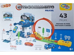 Pista de Corrida com carrinhos e completa Policial – WB12265 - Well Kids 