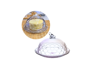 Queijeira cristal elegante para mesa posta - linha bee - cjsb033/tr - wellmix