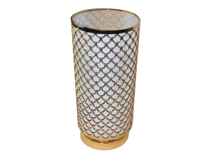 Abajur entrelaçado dourado - 40w - imporiente