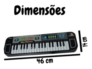 Teclado de Piano Infantil CP040347 | Brinquedo Musical com Sons Realistas

