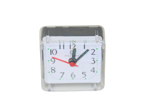 Despertador de mesa transparente clássico preto - moment