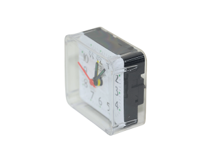 Despertador de mesa transparente clássico preto - moment