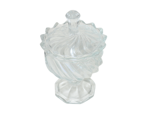 Potiche com pé cristal minimalista - lyor