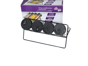 Cj porta condimento horizontal c/4 e base - em casa tem