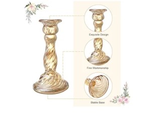 Castical de Vidro Dourado 8,5x16cm – CA16265