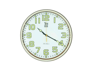 Relógio de parede branco e verde limão - yn clock
