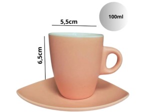 Cj 6 xicaras rose 120ml wg15333