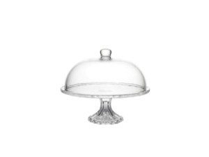 Prato para Bolo com Pé e Tampa Diamond 31x31x23,5cm – 221589