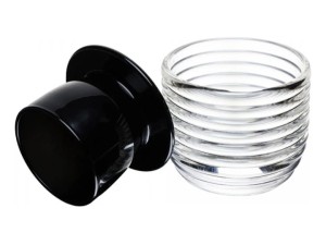 Manteigueira Francesa Colmeia Preta de Vidro 9,5x8cm – 220641 