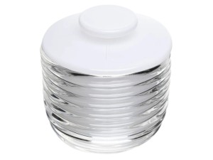 Manteigueira Francesa Colmeia Branca de Vidro 9,5x8cm – 220640 