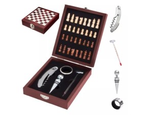 KIT ABRIDOR DE VINHO XADREZ C/4 PCS SXQ6603