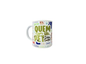 Caneca porcelana  pet - duven