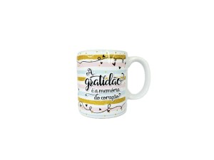 Caneca porcelana gratidão
