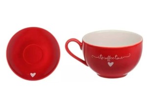 Jogo de Xícaras de Chá Lamour Vermelho com 6 Peças 160ml – JGCH-044VM
