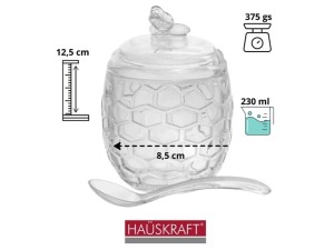 Açucareiro de Vidro 230ml – ACRO018 Hauskraft