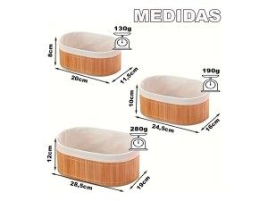 CONJUNTO CESTA DECORATIVA C/3 BAMBU  