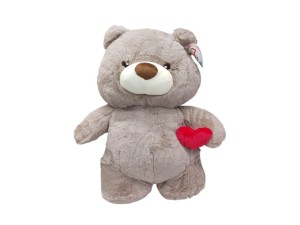 Pelúcia de ursinho segurando coração - (40cm) - caa toys
