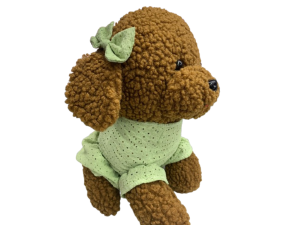 Cachorro de Pelúcia com Vestido Verde 29X12X25CM – 66-6732-30 Tuka Toy 