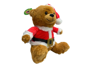 Urso de Pelúcia de Natal com  Gorro 25x25cm – N24-H23 Tuka Toy