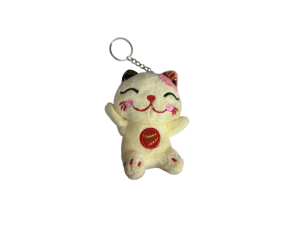 CHAVEIRO GATO DA SORTE de Pelucia  9x6x4cm – F6600013 F. Emy Decorações