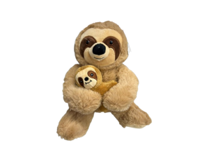 Bicho-Preguiça de Pelúcia Segurando Filhote 20x20x23cm – VTK-H2011-25 Tuka Toy