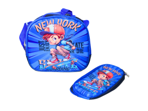  kit mochila radical para meninos c/estojo e lancheira - lina f16-3-50b